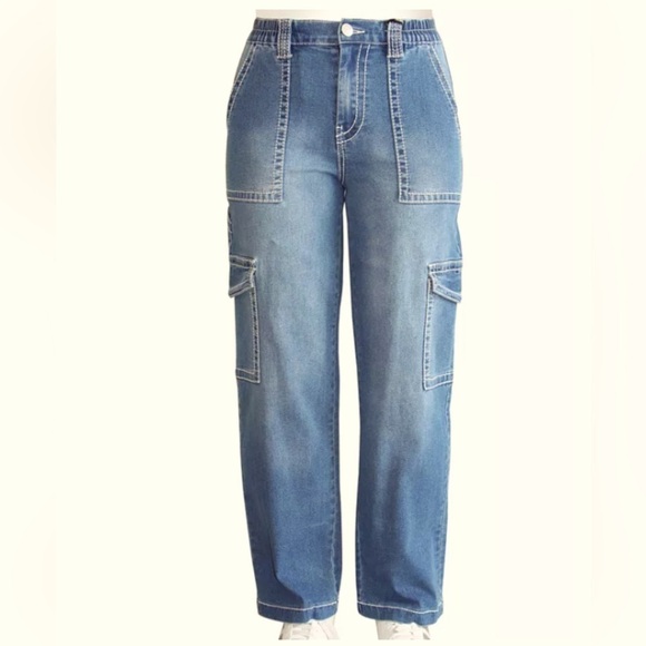 Almost Famous Denim - Almost Famous Blue Cargo Jeans